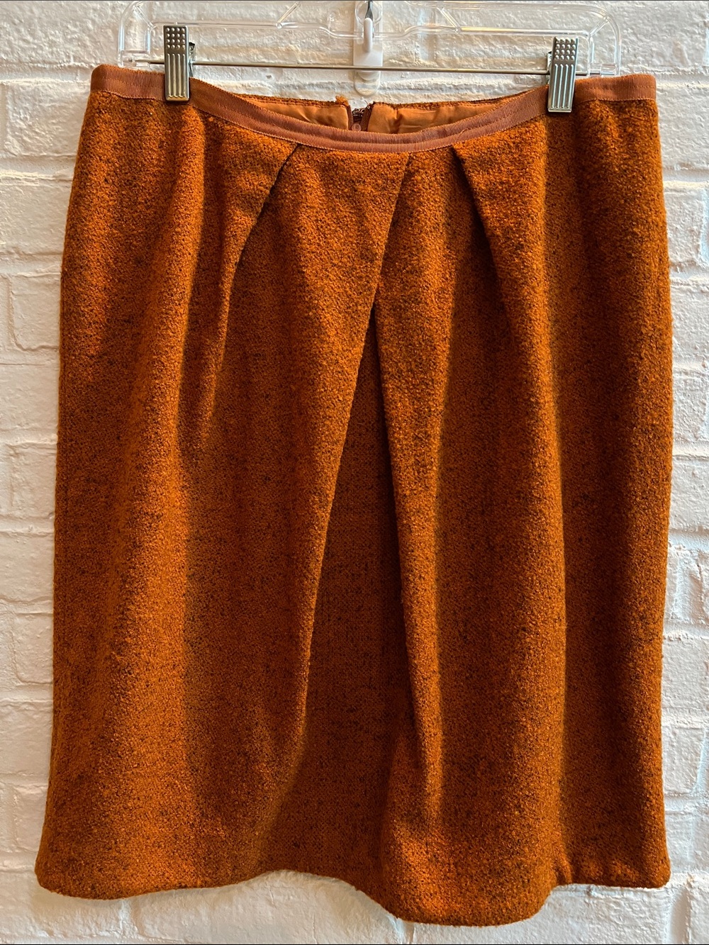 JONES OF NY Classic Wool Blend Rust TWEED suit Contemporary Modern Textured - Picture 12 of 16